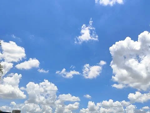 White clouds and sky Stock Photos