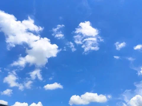 White clouds and sky Stock Photos