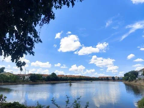 White clouds and sky Stock Photos