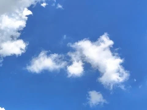White clouds and sky Stock Photos