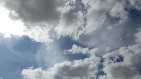 White clouds and sun light rays in 4k resolution atmosphere sunset Stock Footage 325670348