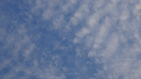 White Clouds Are Flying In The Blue Sky. Stock Footage 118159910