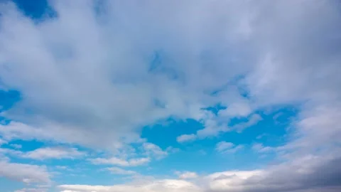 White clouds are moving slowly. time lapse. Stock Footage 145889769