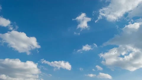 White clouds are moving slowly. time lapse. Stock Footage 145890028