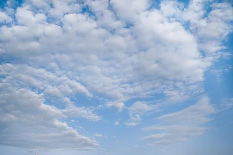 White clouds on background blue sky Stock Photos