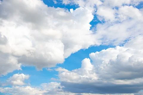 White clouds Background , fluffy clouds in blue sky Foto stock