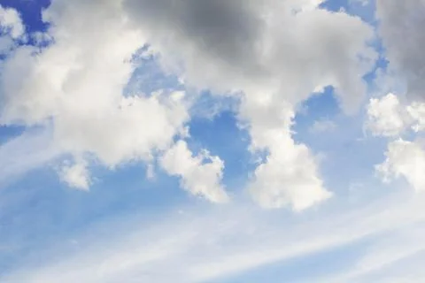White clouds with background. 스톡 사진
