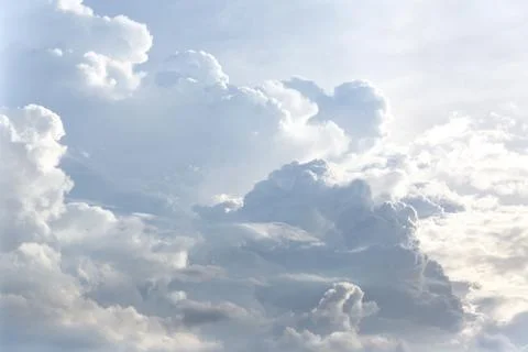 White clouds background texture pattern Stockfoto's