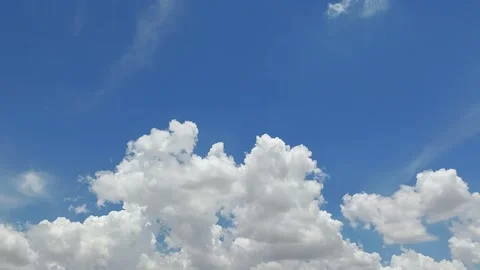 White Clouds in Beautiful Blue Sky Stock-Footage 334916530