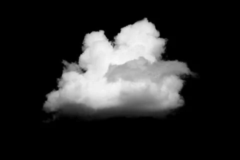 White clouds on black background Stock Illustration