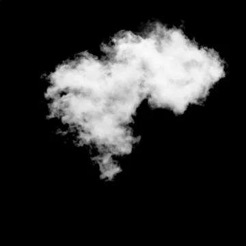 White clouds on black background Foto stock