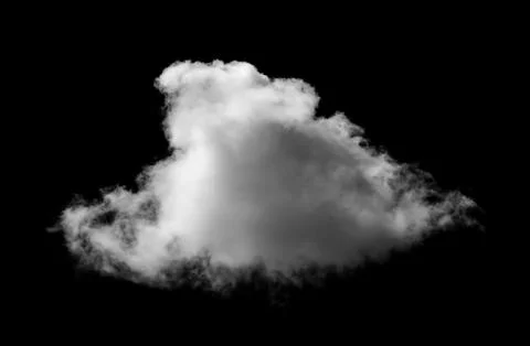 White clouds on black background Stock Photos