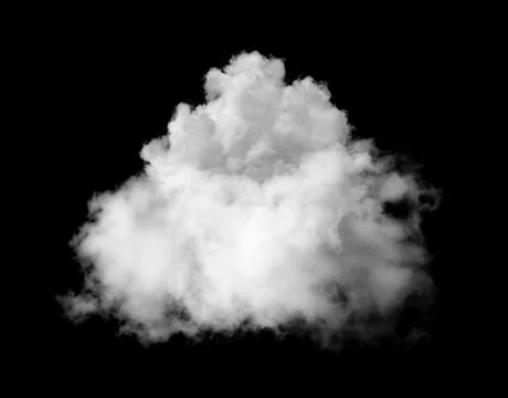 White clouds on black background Stock Photos