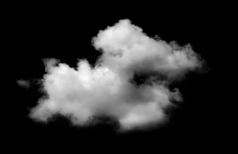 White clouds on black background Stock Photos