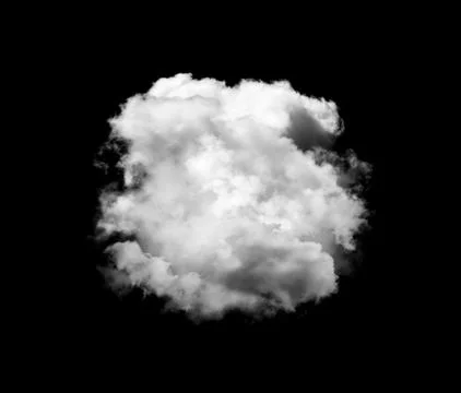 White clouds on black background Stock Photos