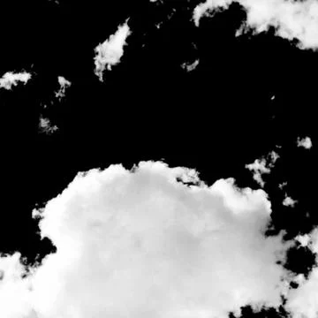 White clouds on black background Stock Photos