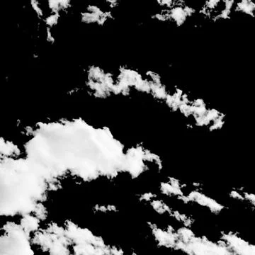 White clouds on black background Stock Photos