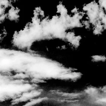White clouds on black background Foto stock