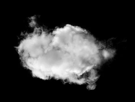 White clouds on black background Stock Photos