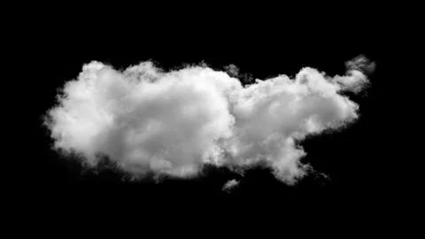 White clouds  on black background Stock Photos