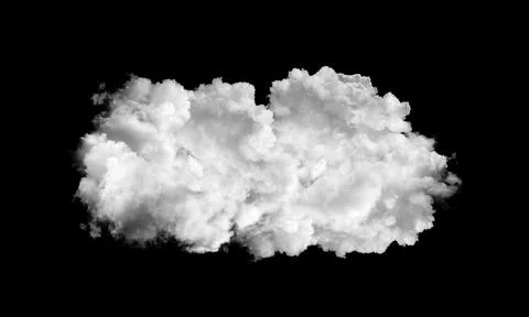 White clouds on black background Stock Photos