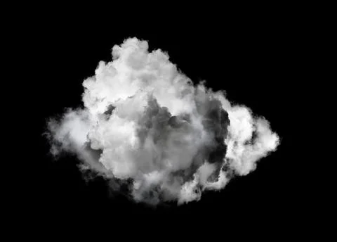 White clouds on black background Stock Photos