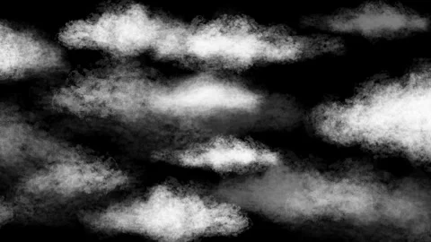 WHITE CLOUDS ON BLACK Stock Footage 243591577
