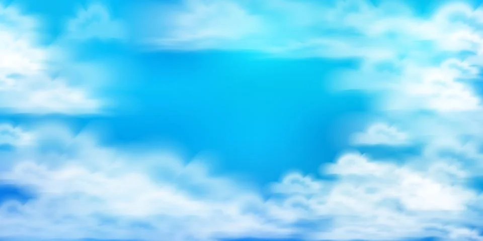 White clouds on blue background. Sky concept. Stock Illustration