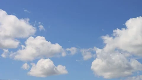 White Clouds On Blue Daytime Sky Timelapse Stock Footage 281166786
