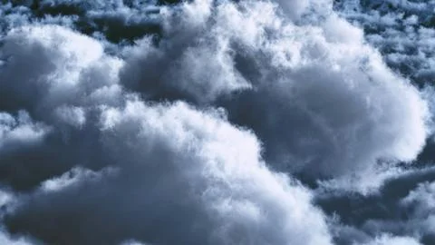 White clouds in blue sky 3d rendering Stock-Illustration