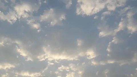 White clouds with blue sky background Stock Footage 124250078