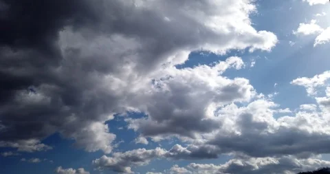 White clouds with blue sky background timelaps footage Stock Footage 125523922