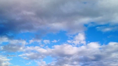 White clouds with blue sky background timelaps footage Stock Footage 125641886
