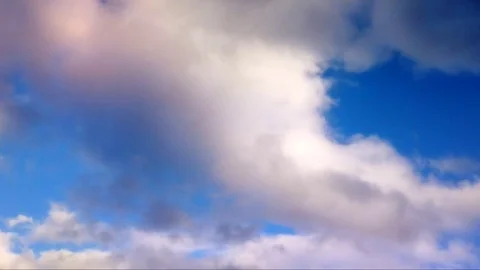 White clouds with blue sky background timelaps footage Stock Footage 125643674