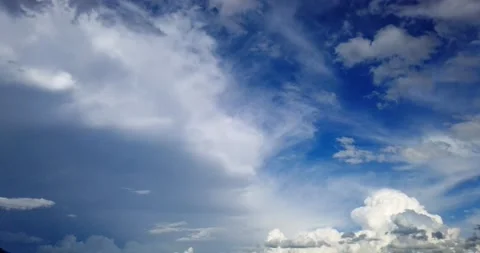 White clouds with blue sky background timelaps footage Video stock 133208173