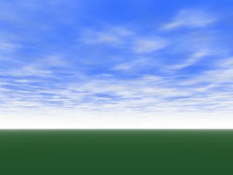 White clouds on the blue sky background with green surface 스톡 일러스트