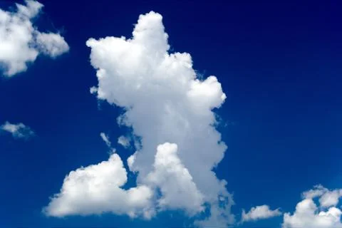 White clouds on blue sky background Stock Photos