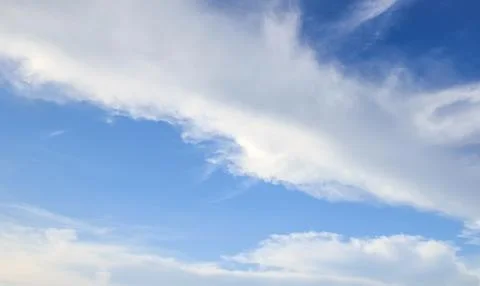 White clouds with blue sky background Stock Photos