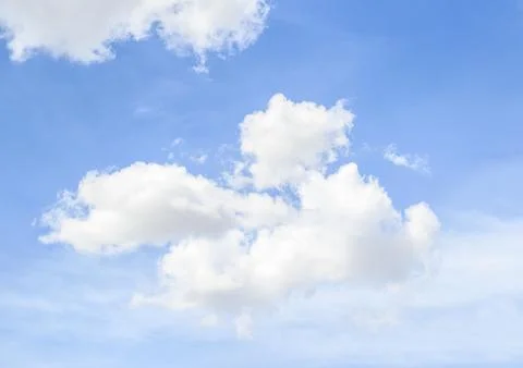 White clouds with blue sky background Stock Photos