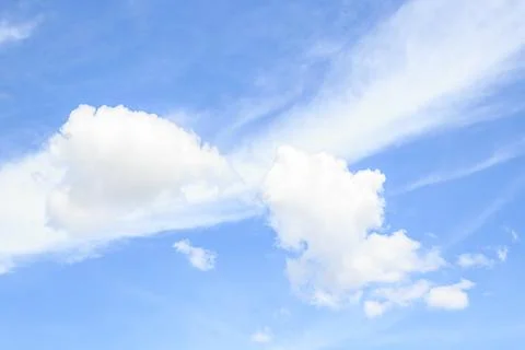 White clouds with blue sky background Stock Photos