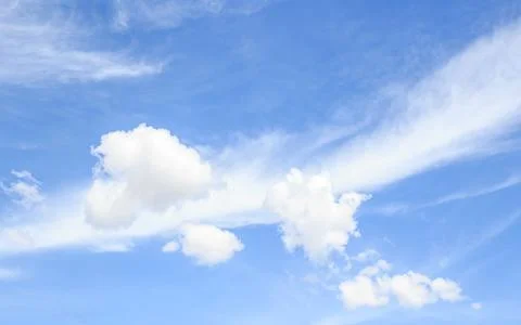 White clouds with blue sky background Stock Photos