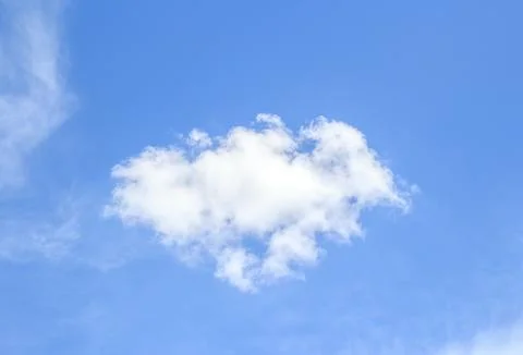 White clouds with blue sky background Stock Photos