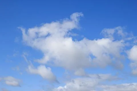 White clouds with blue sky background Stock Photos