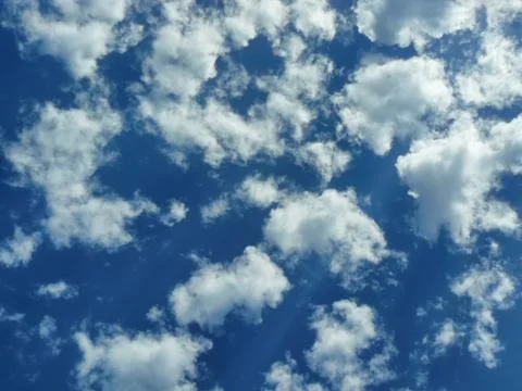 White clouds in a blue sky background Foto stock