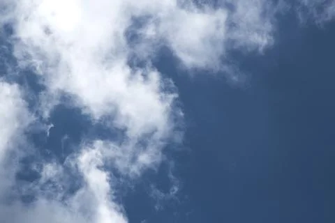 White clouds on blue sky background image Stock Photos