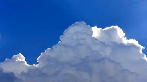 White clouds with blue sky in background, clouds in horizon blue sky Stock Photos