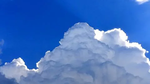 White clouds with blue sky in background, clouds in horizon blue sky Stock Photos