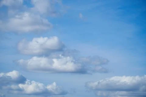 White clouds in blue sky for background Stock Photos