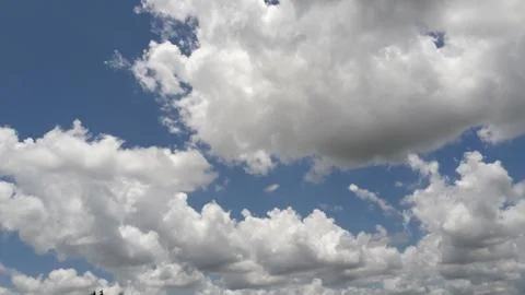 White clouds with blue sky background Stock Photos