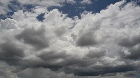 White clouds with blue sky background Stock Photos